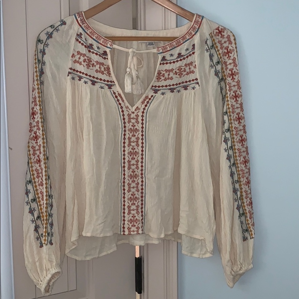 American Eagle Embroidered Blouse
